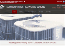 Tablet Screenshot of harringtonbrothershvac.com